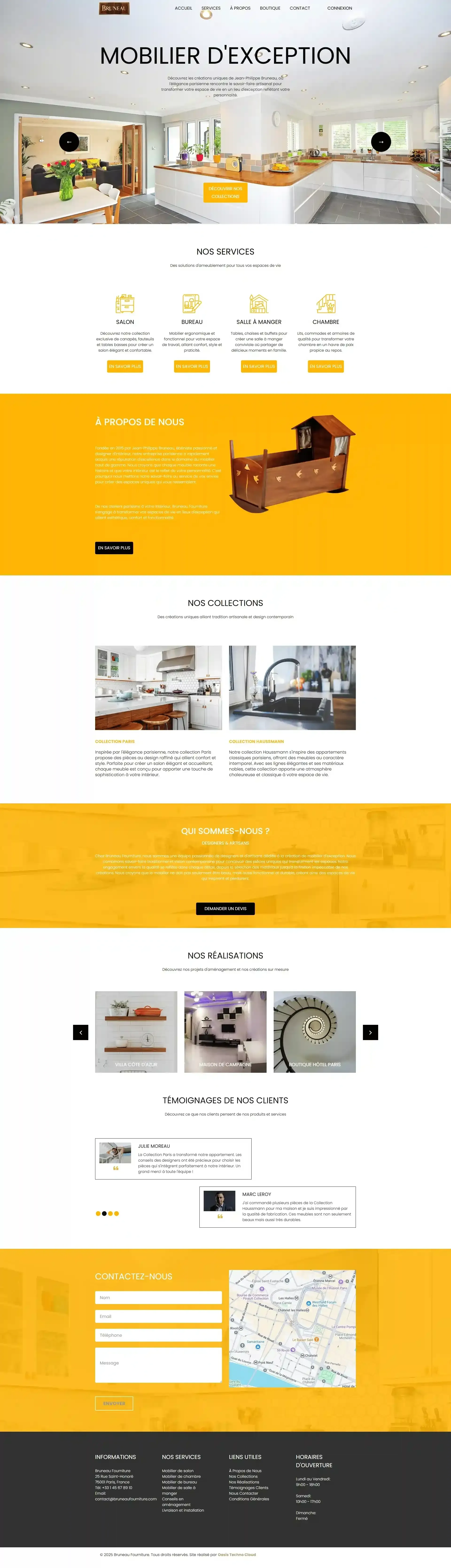 Bruneau Fourniture — Site + Odoo CRM